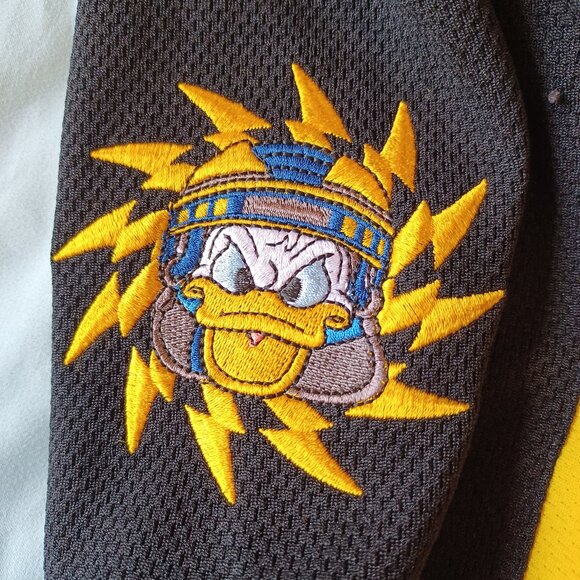1990s Y2K Disney Donald's Destroyers Hockey Jersey Adult XL Donald Duck - Picture 5 of 16